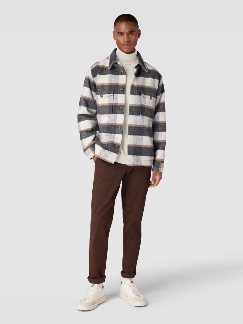 Rollkragenpullover aus Schurwolle Modell 'Donte' in offwhite