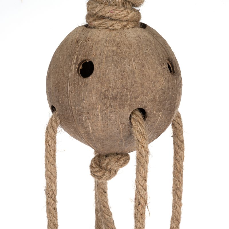 TIAKI Kokosnuss-Vogelspielzeug Swing & Forage