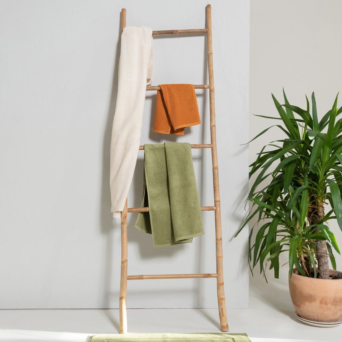LIVING CRAFTS Badetuch ORLANDO, Luxuriöses Frottee mit hoher Maschendichte