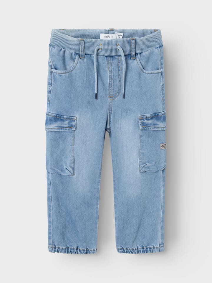 name it Baggy Cargo Jeans Hose Stretch Denim Jogger Pants NMMBEN in Blau günstig kaufen 80