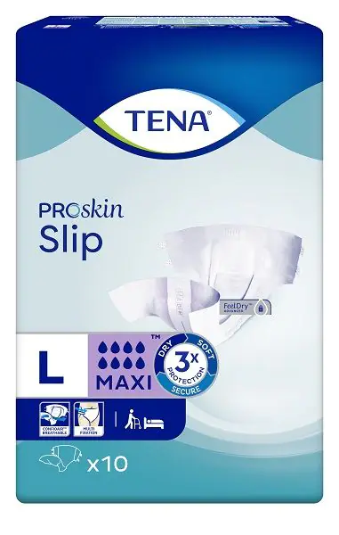 „Tena Slip ProSkin Maxi“, suaugusiųjų sauskelnės, 92–144 cm, didelės