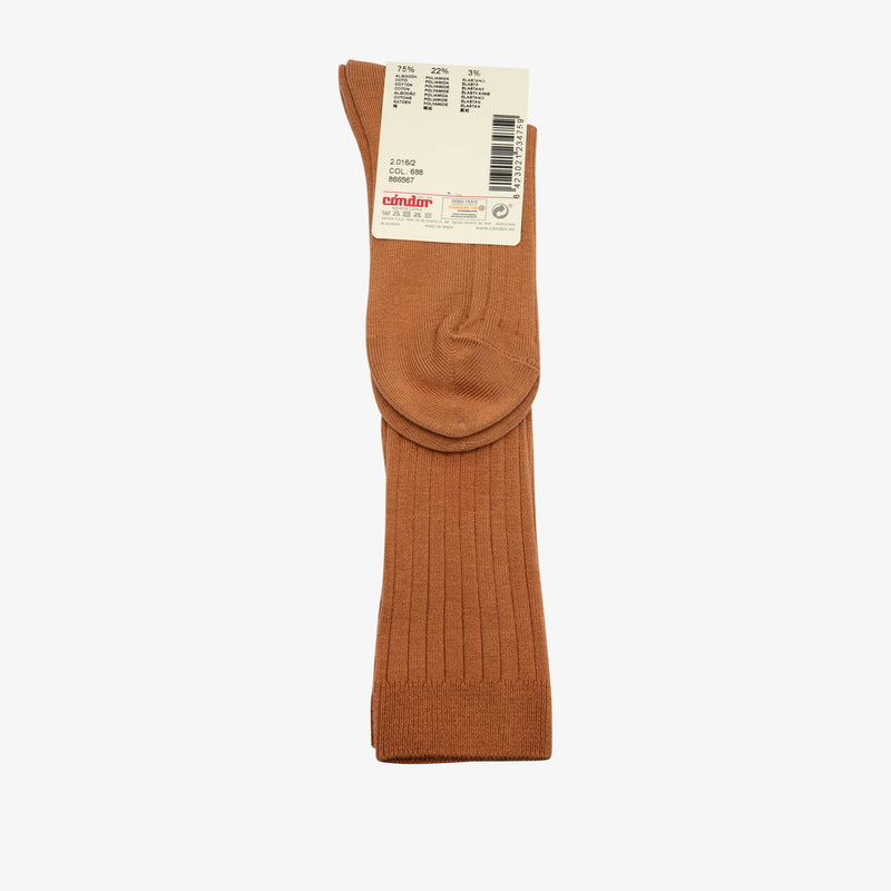 rib kniestrümpfe - Braun