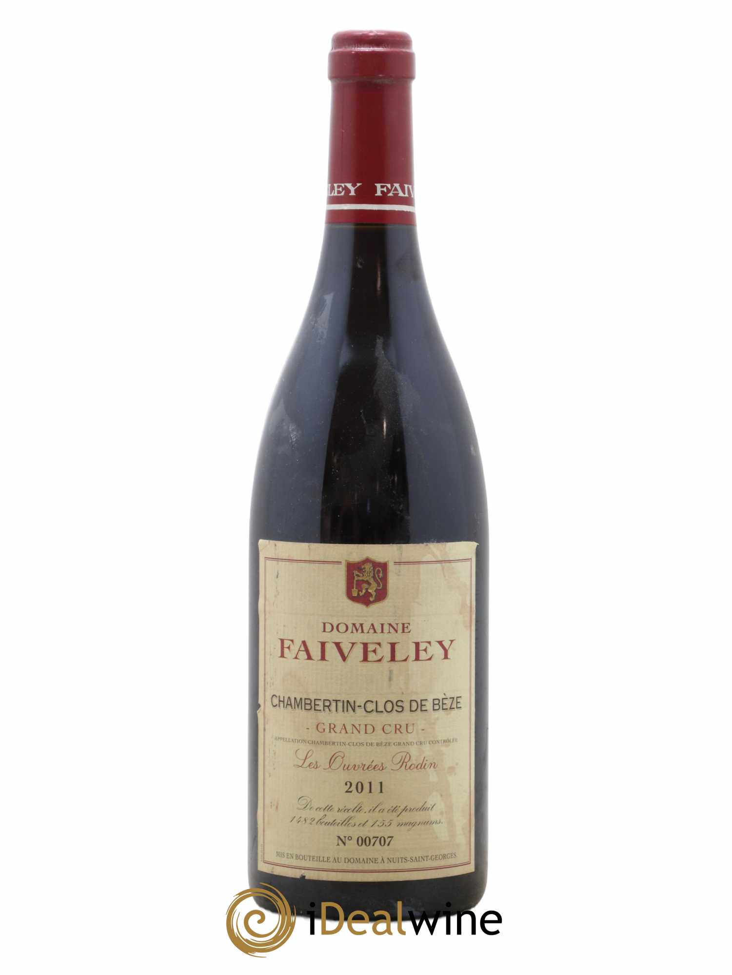 Chambertin Clos de Bèze Grand Cru Les Ouvrées Rodin Faiveley  2011 - Lot de 1 Bouteille