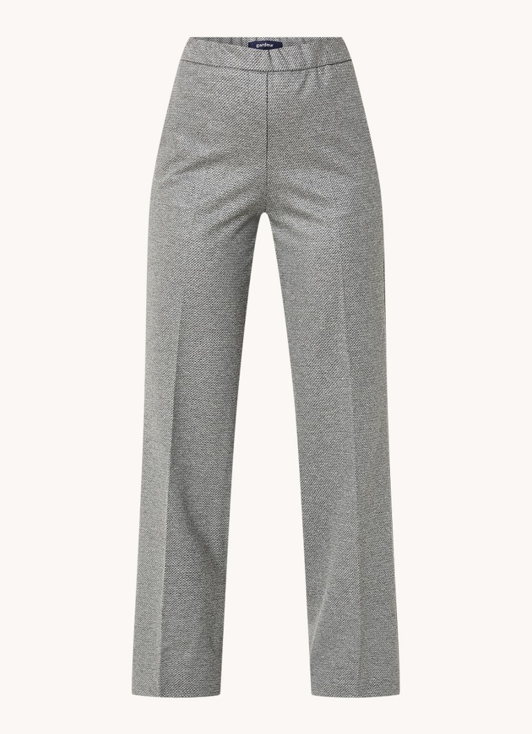 Gardeur High waist straight fit trousers with lurex