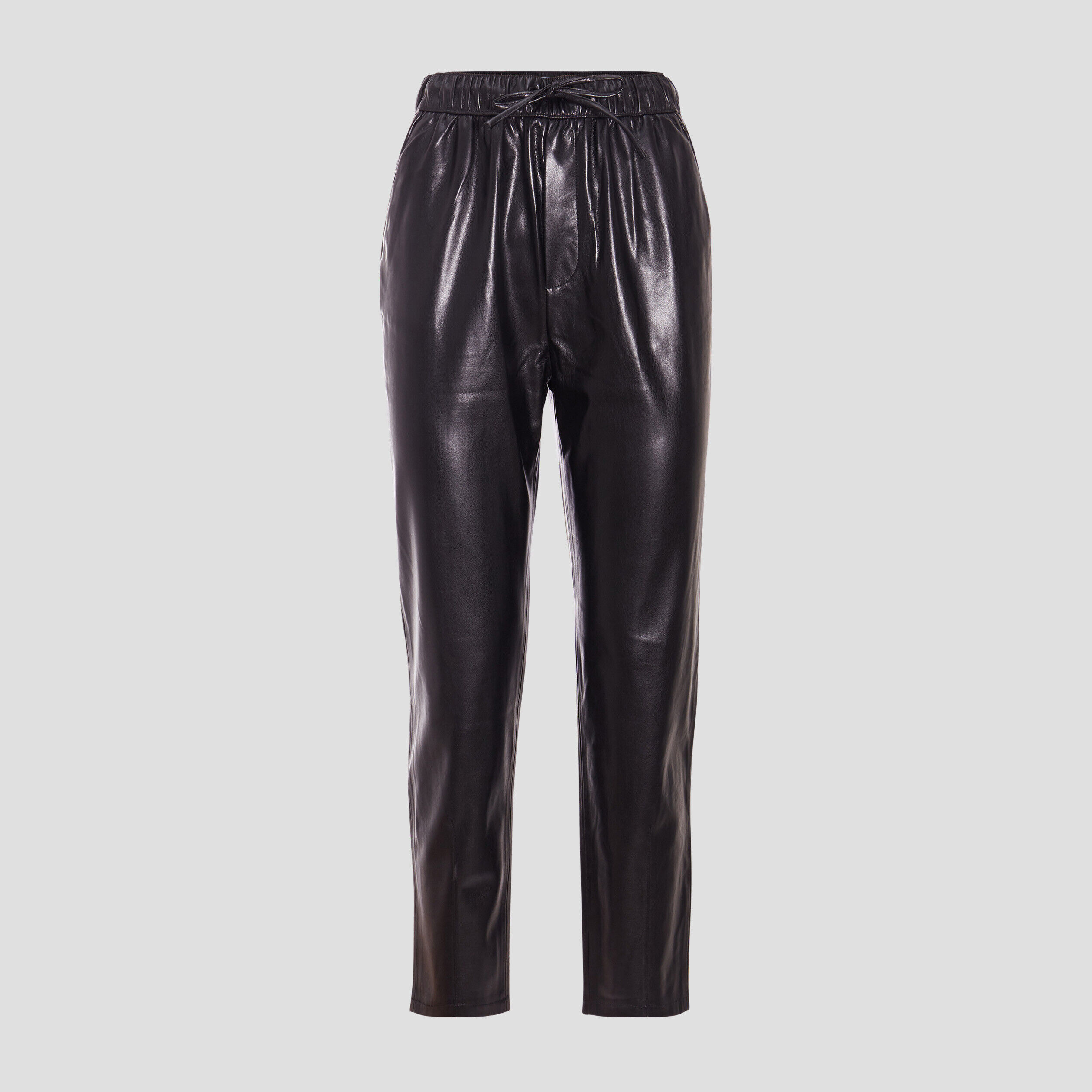 Pantalon carotte enduit noir femme | Cache Cache