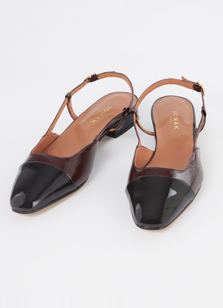 Jonak Dhapou calf leather slingback with patent finish