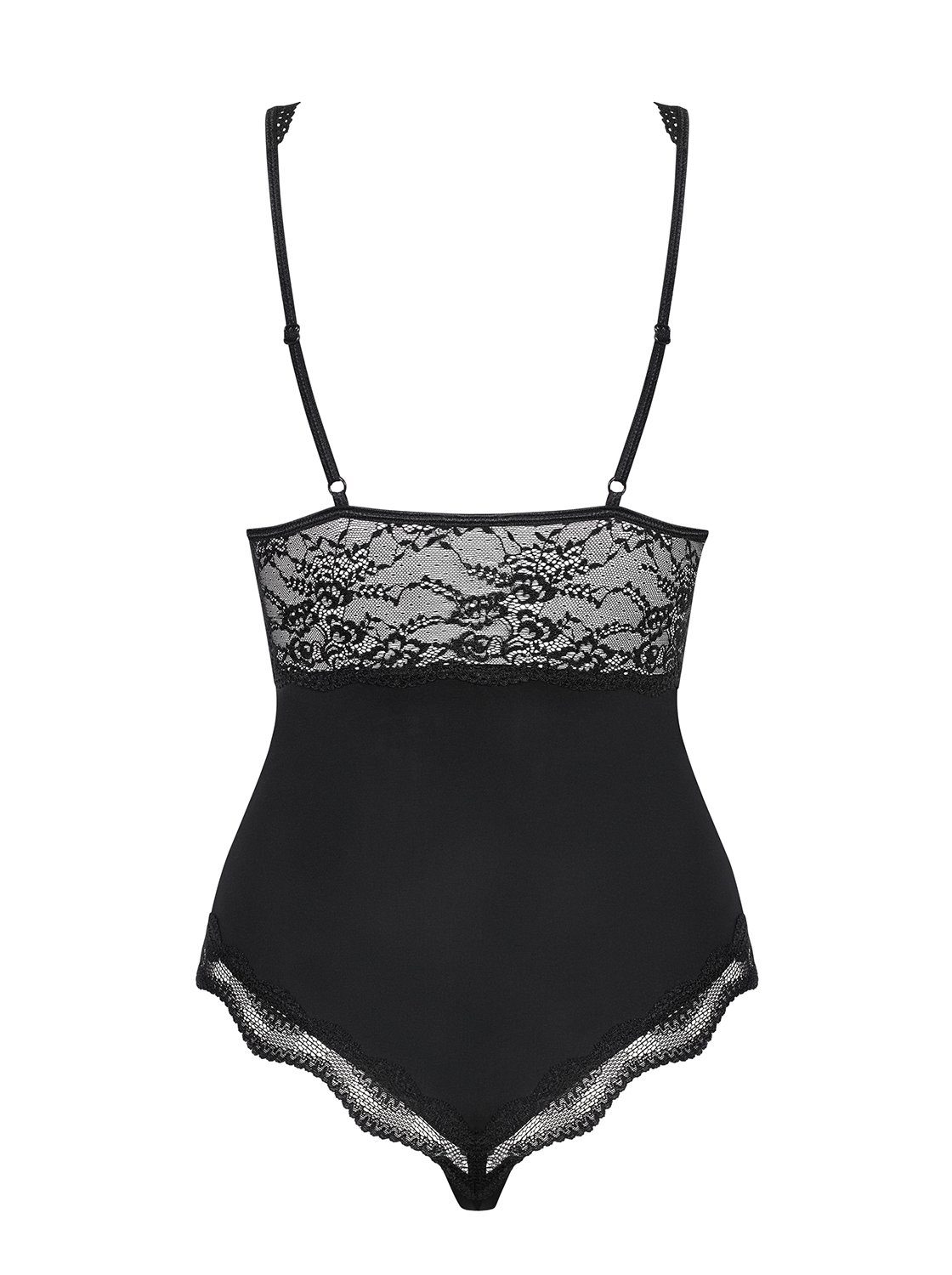 Obsessive Body Body Luvae schwarz mit Spitze Stringbody transparent