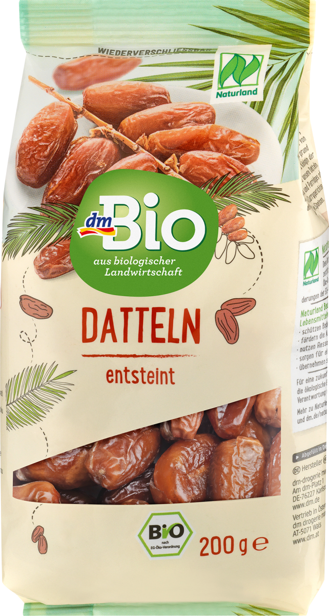 Trockenfrüchte, Datteln entsteint, 200 g
