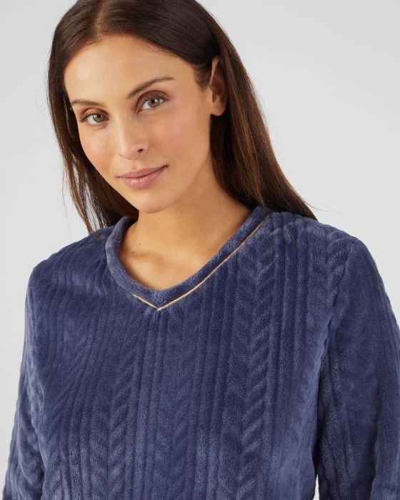 Chemise de nuit maille torsadée douce et chaude Thermolactyl