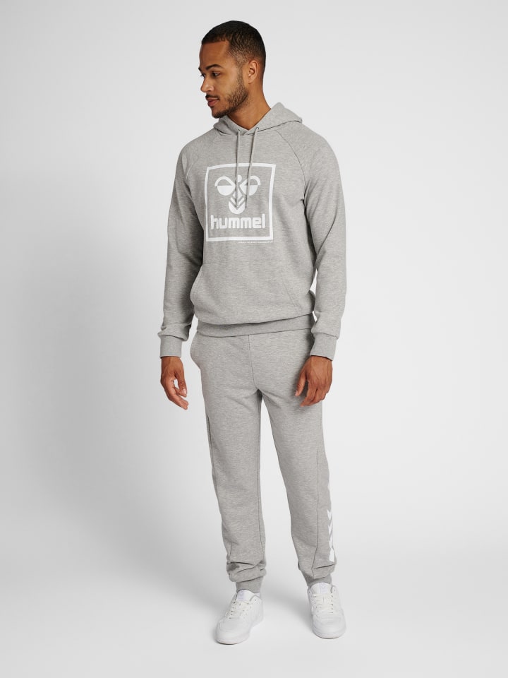 Hummel Hummel Verstellbare Taille Kapuzenpullover Raglanärmel Hmlisam Herren in GREY MELANGE günstig kaufen