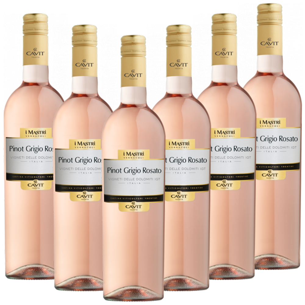 Cavit Pinot Grigio Rosato IGT delle Dolomiti Mastri Vernacoli Italien trocken - 6er Karton