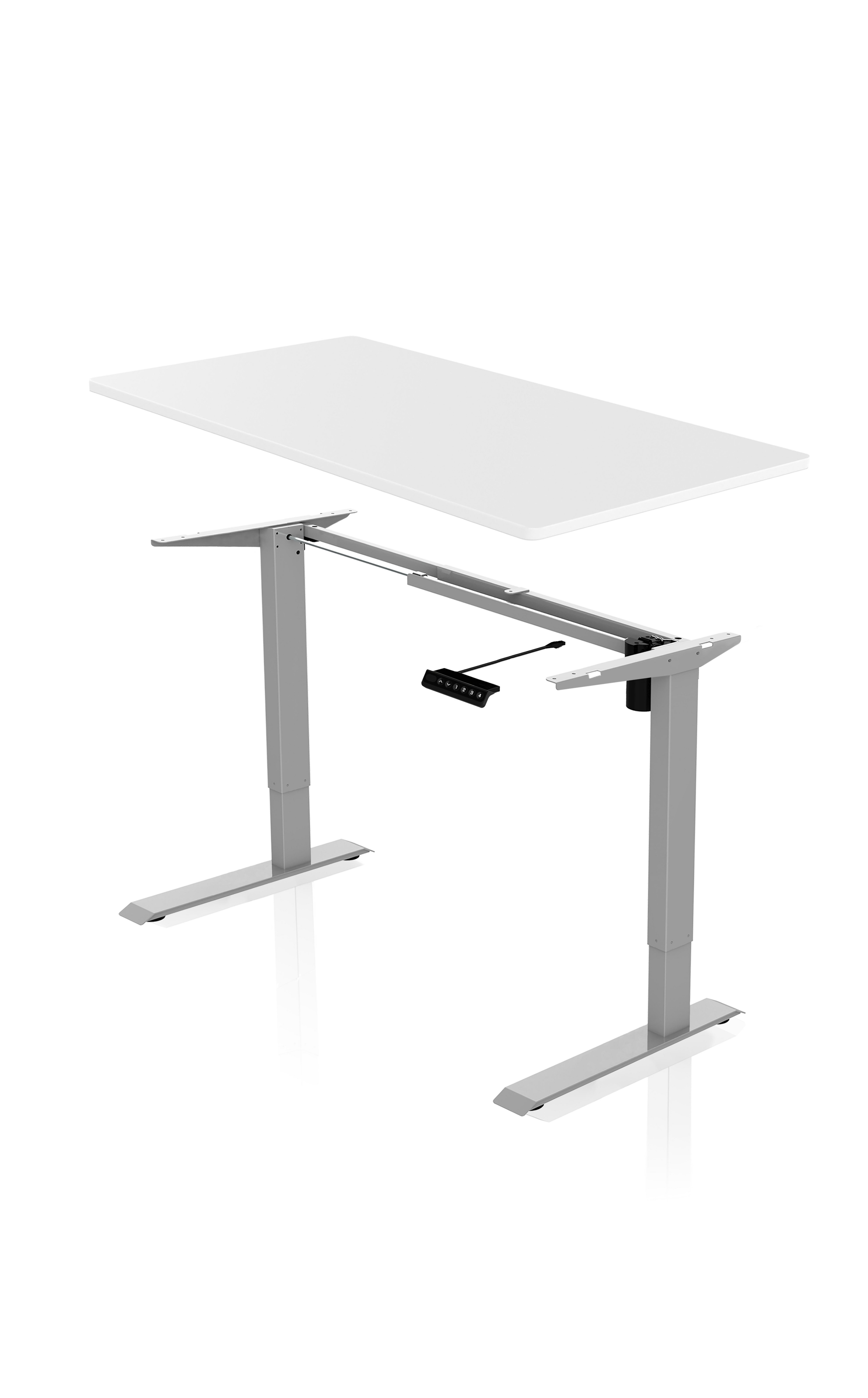 AGIl Schreibtisch elektrisch höhenverstellbarer Schreibtisch - 120*60 cm Komplett-Set