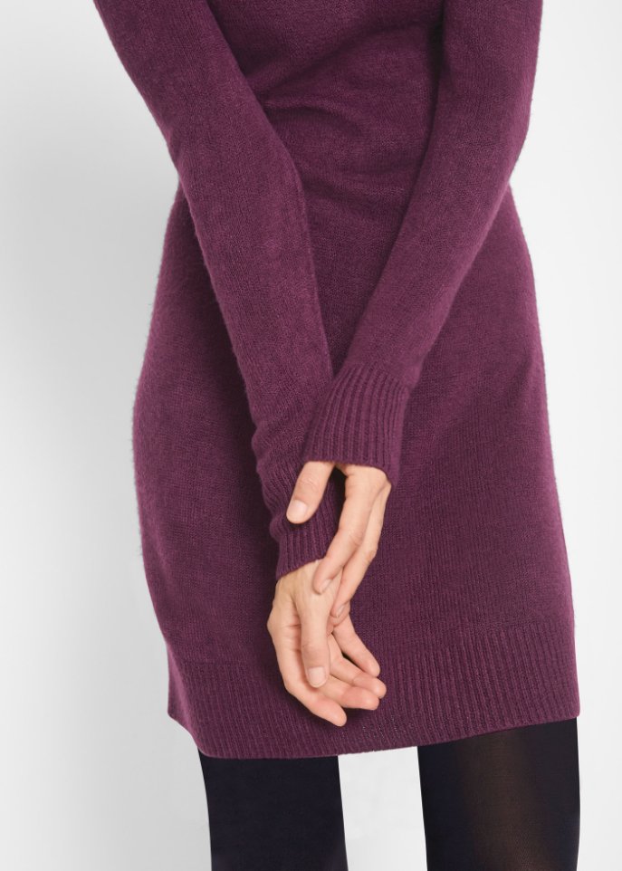 Strickkleid mit Stehkragen