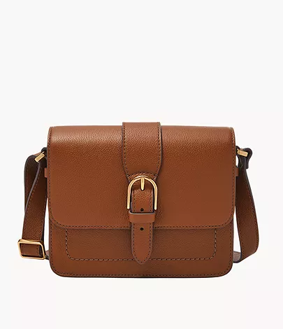 Fossil Medium Flap Crossbody Zoey