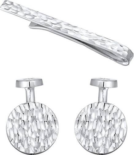 KUZZOI Schmuckset Manschettenknöpfe Krawattennadel Set 925 Silber