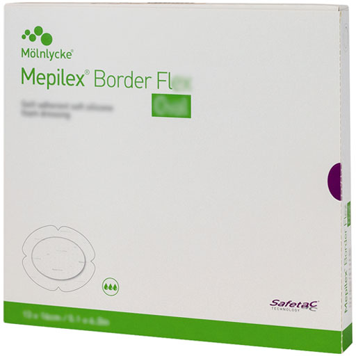 MEPILEX Border Flex Schaumverb.haft.13x16 cm oval  5 St  Verband