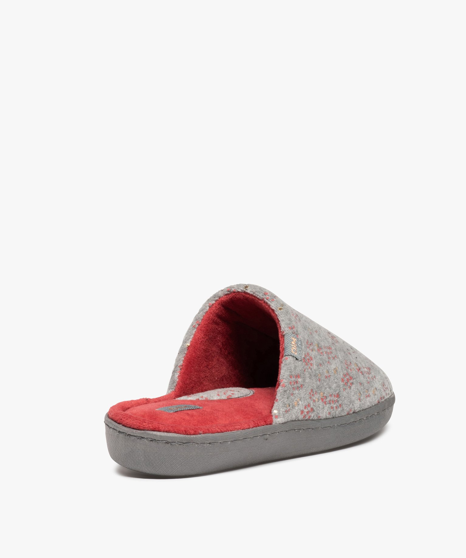 Chaussons femme mules plates en velours imprimé – Dim