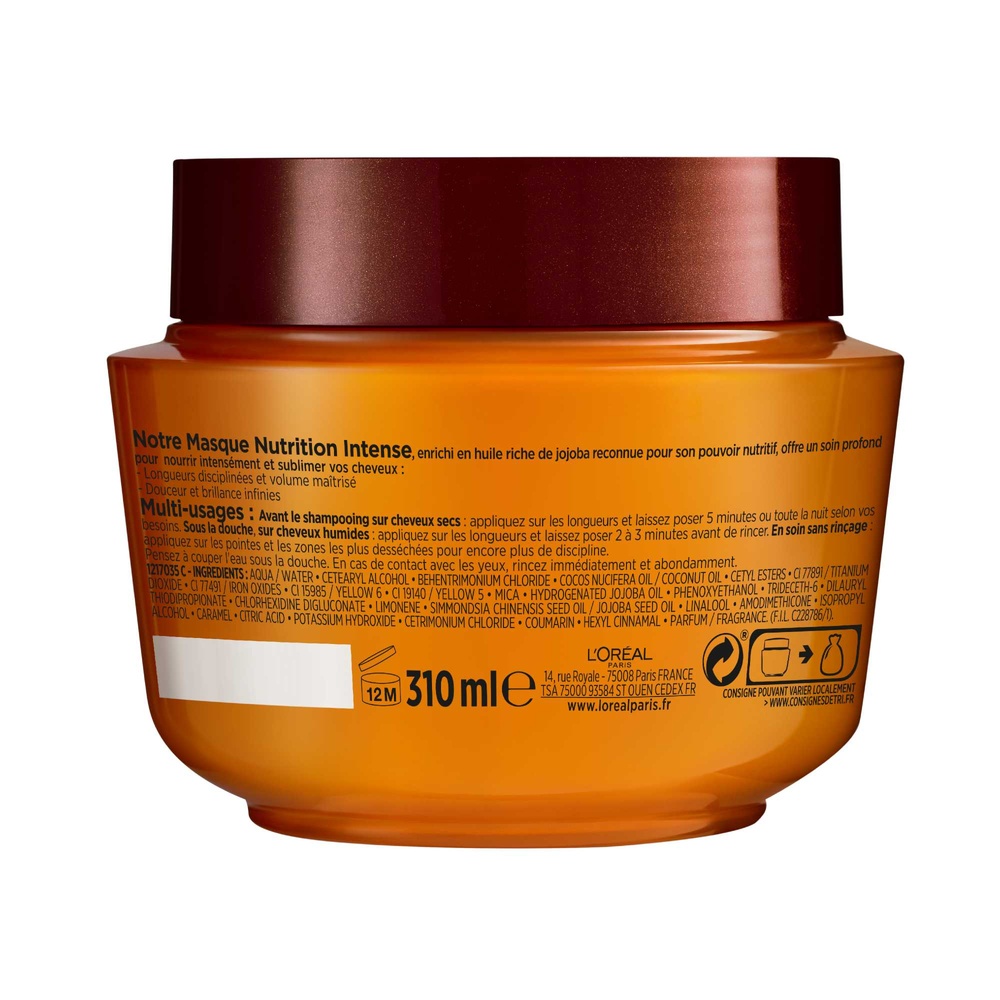 L'Oréal Paris Elseve Huile Extraordinaire Jojoba Masque nutrition intense enrichi en huile de jojoba cheveux très secs