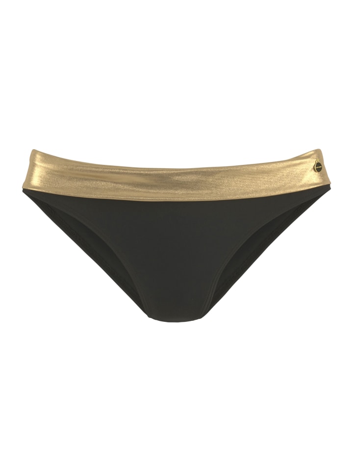 LASCANA Bikini-Hose in schwarz-goldfarben günstig kaufen