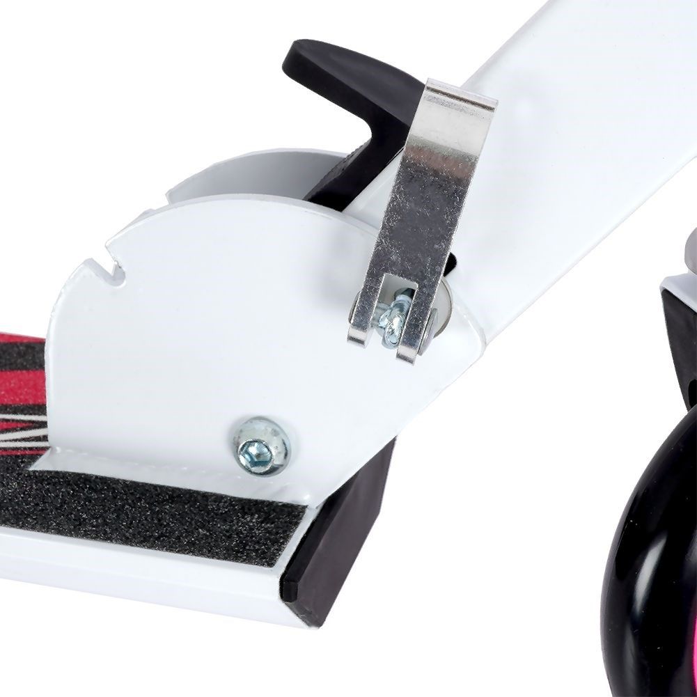 XQ Max Rosa/Weiß Faltbarer Kinder-Roller mit Fußbremse