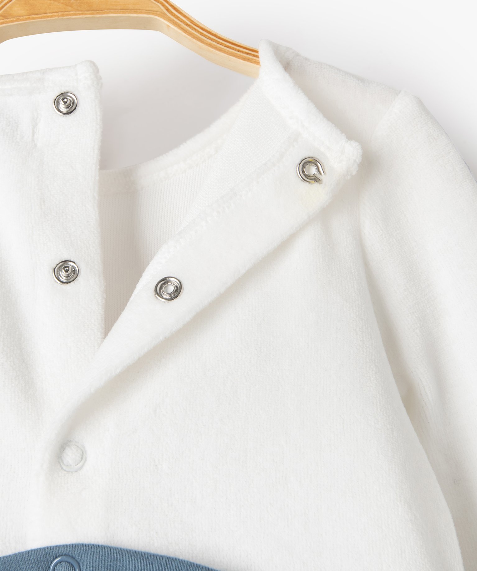 Pyjama bébé bimatière à pont-dos pressionné ecru | GEMO