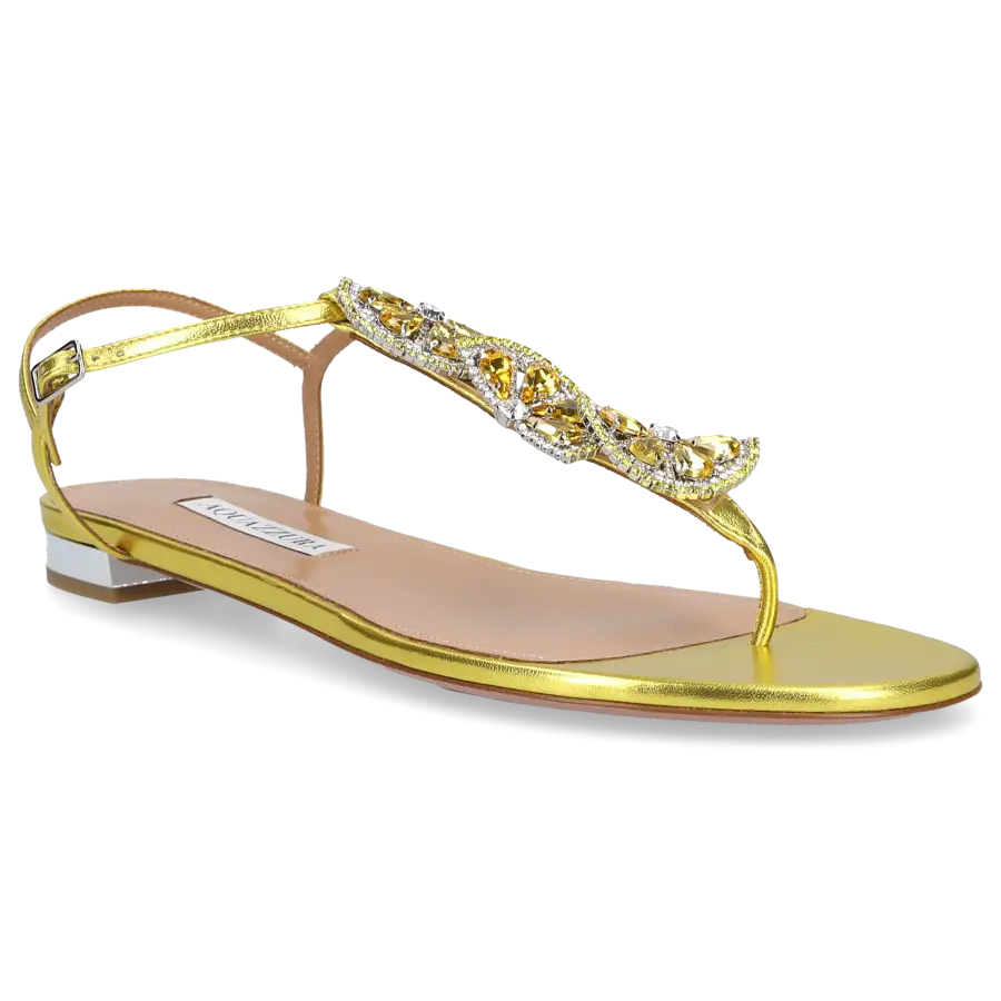 Aquazzura - Riemchensandalen GIN TONIC Nappaleder - gold