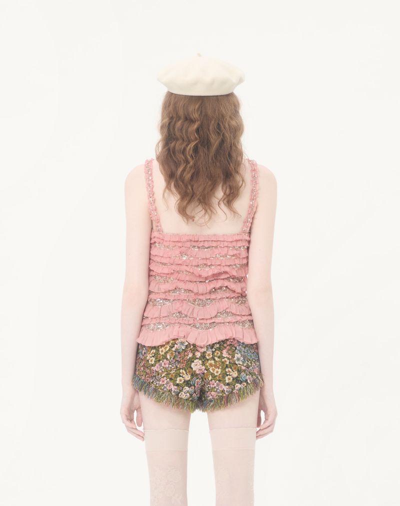 Broderet illusionstyltop