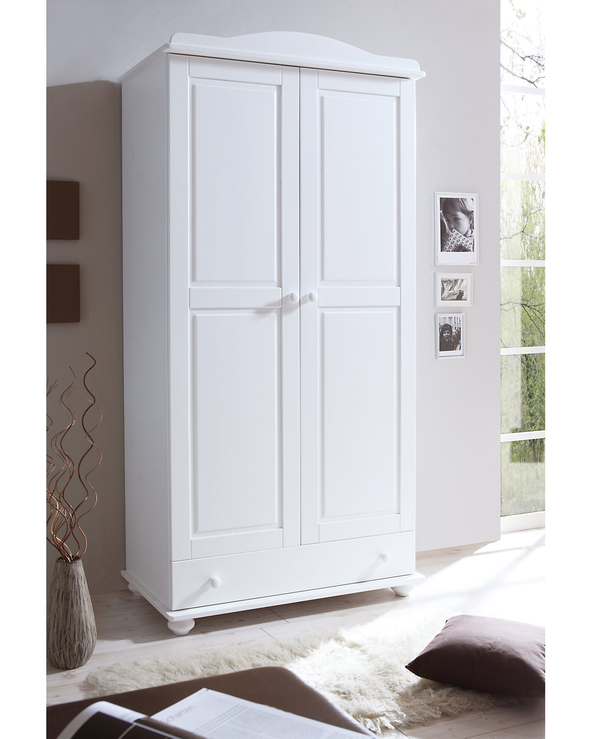 Kleiderschrank 2-türig Adam Kiefer massiv