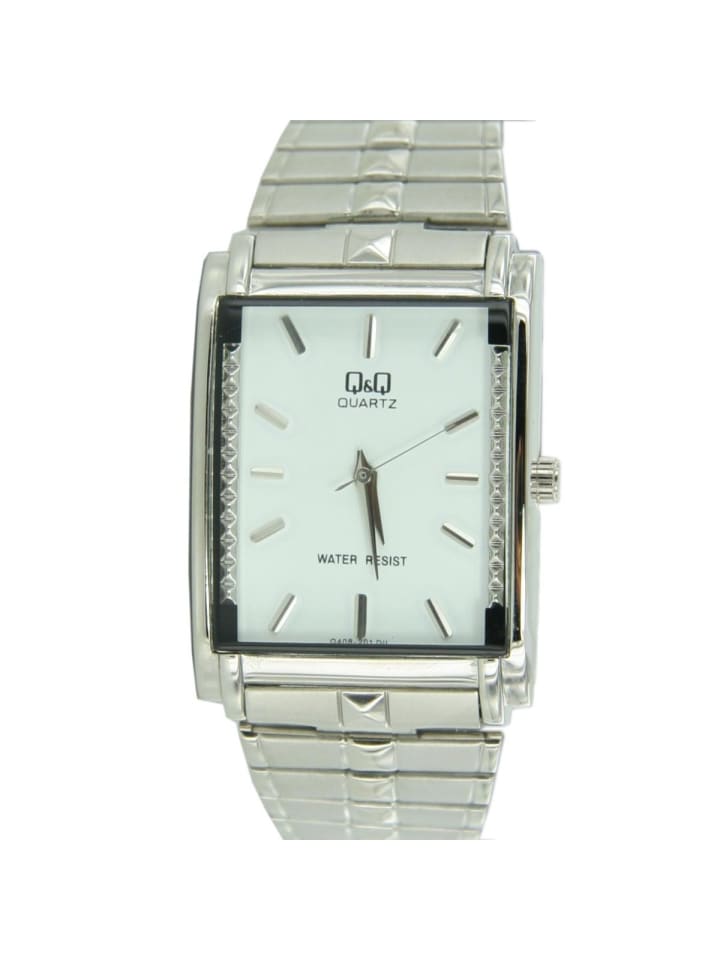 Q&Q Quarzuhr Q408-201Y in Silber günstig kaufen onesize