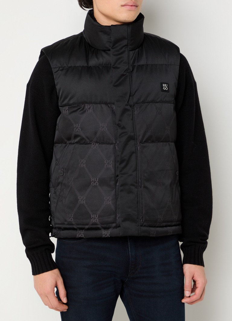 HUGO BOSS  Baltino gewatteerde bodywarmer met steekzakken en logoprint