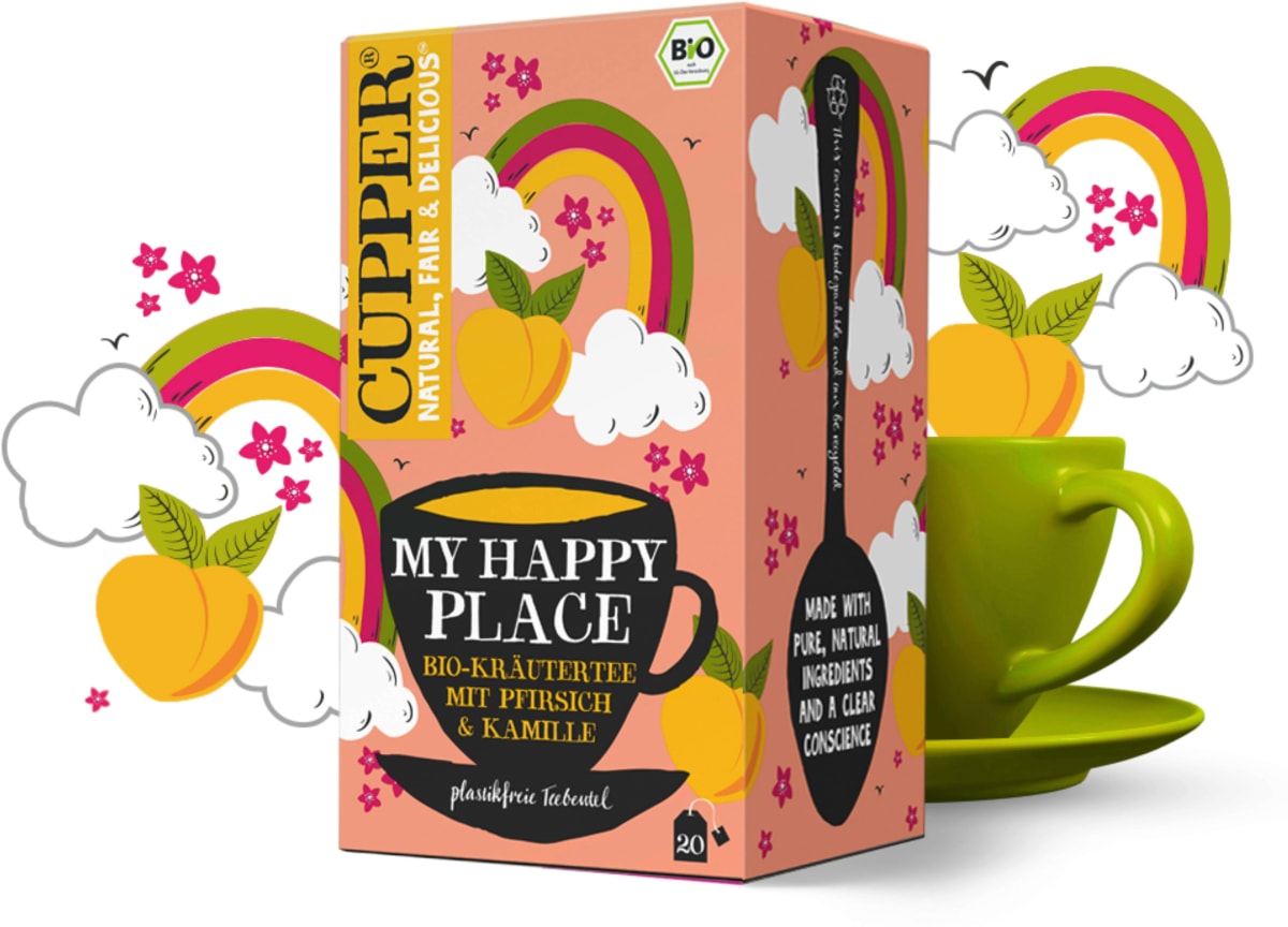 Kräutertee \My Happy Place\ mit Pfirsich, Kamille (20 Beutel), 30 g