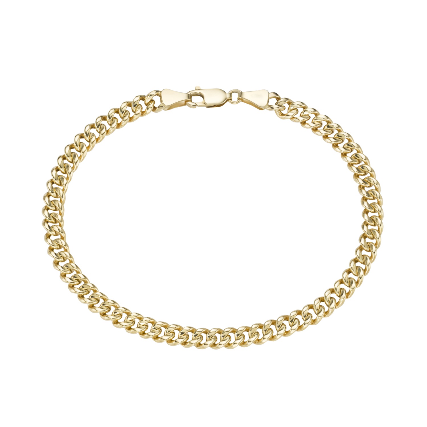 Armband Panzerarmband. enge Gliederung. Gold 585