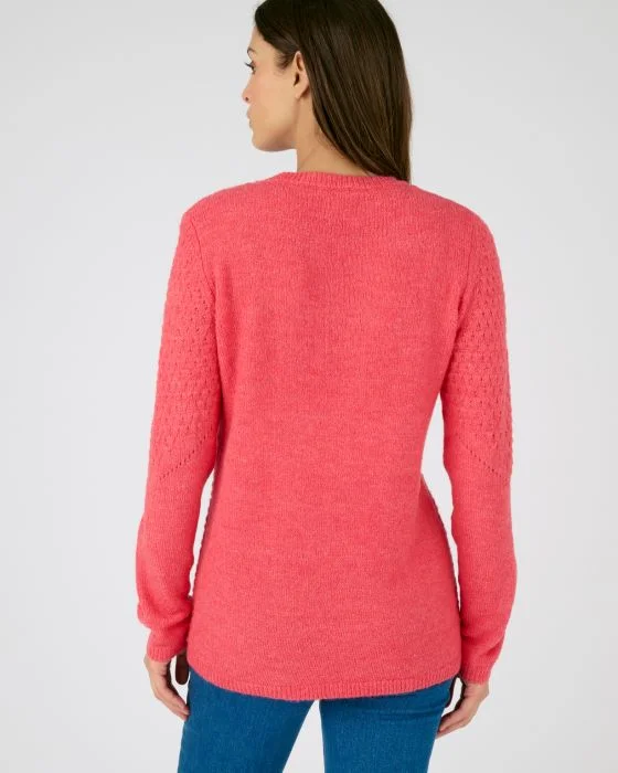 Pull maille ajourée et point fantaisie Thermolactyl