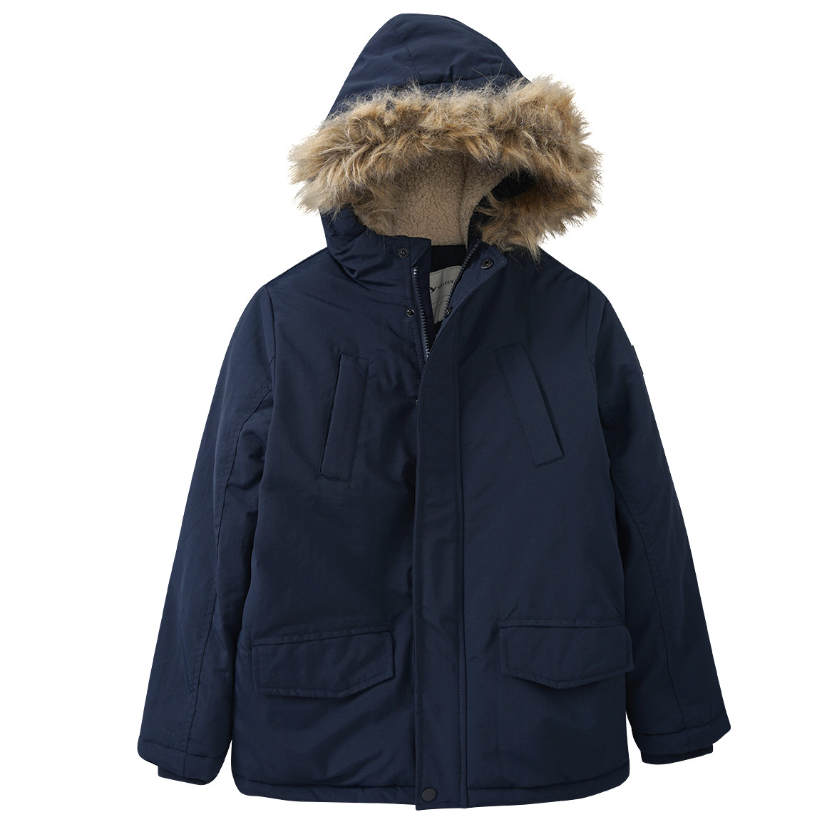 Jungen Parka mit Fellimitat