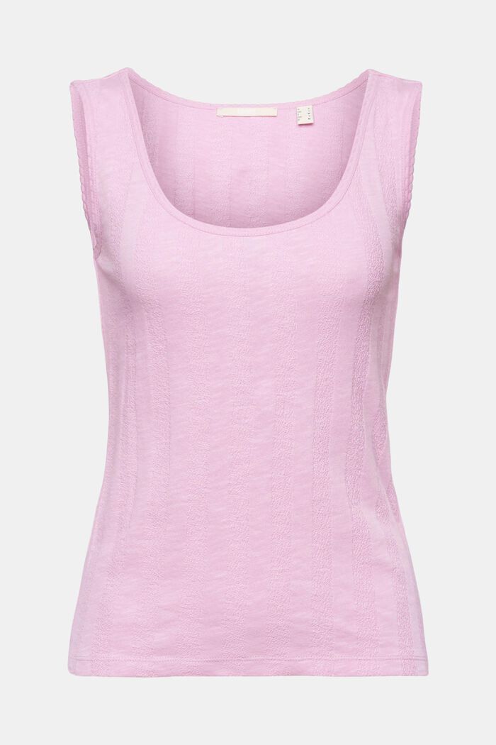 Tanktop aus Baumwolle in strukturiertem Ripp-Design