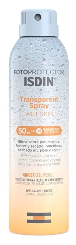 Isdin Fotoprotector prozirni sprej za vlažnu kožu SPF 30