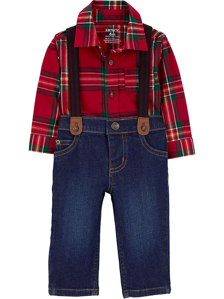 carter's 2tlg. Outfit in Rot/ Dunkelblau günstig kaufen