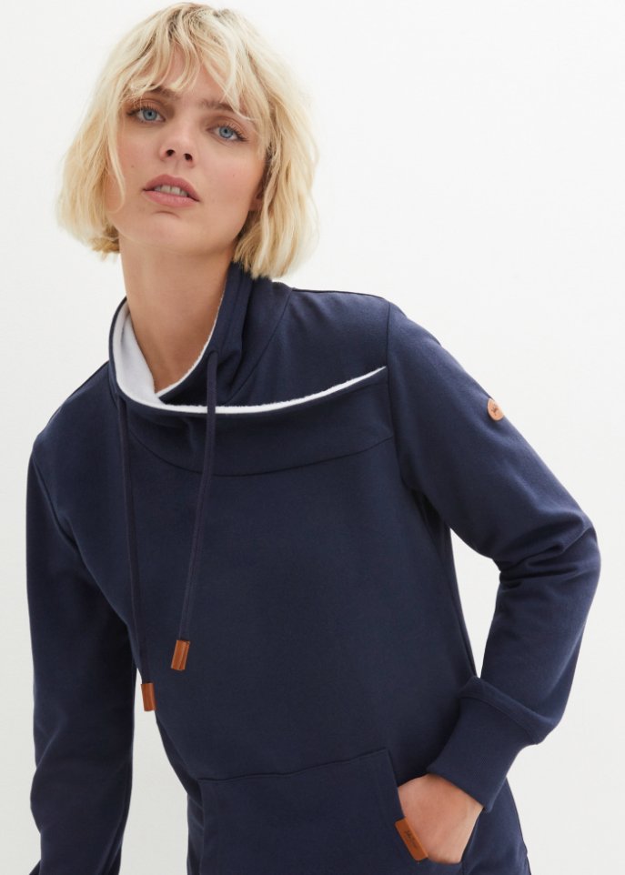 Sweatshirt, Schalkragen mit Kuschelfleece