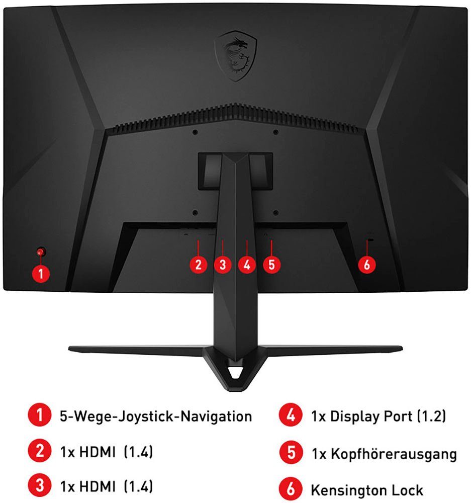 MSI Optix G24C6P Curved-Gaming-LED-Monitor (60 cm/24 