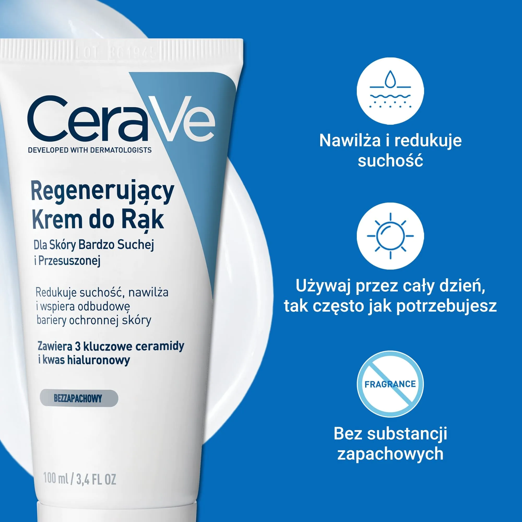 CeraVe regenerirajuća krema za ruke za vrlo suhu kožu 100 ml