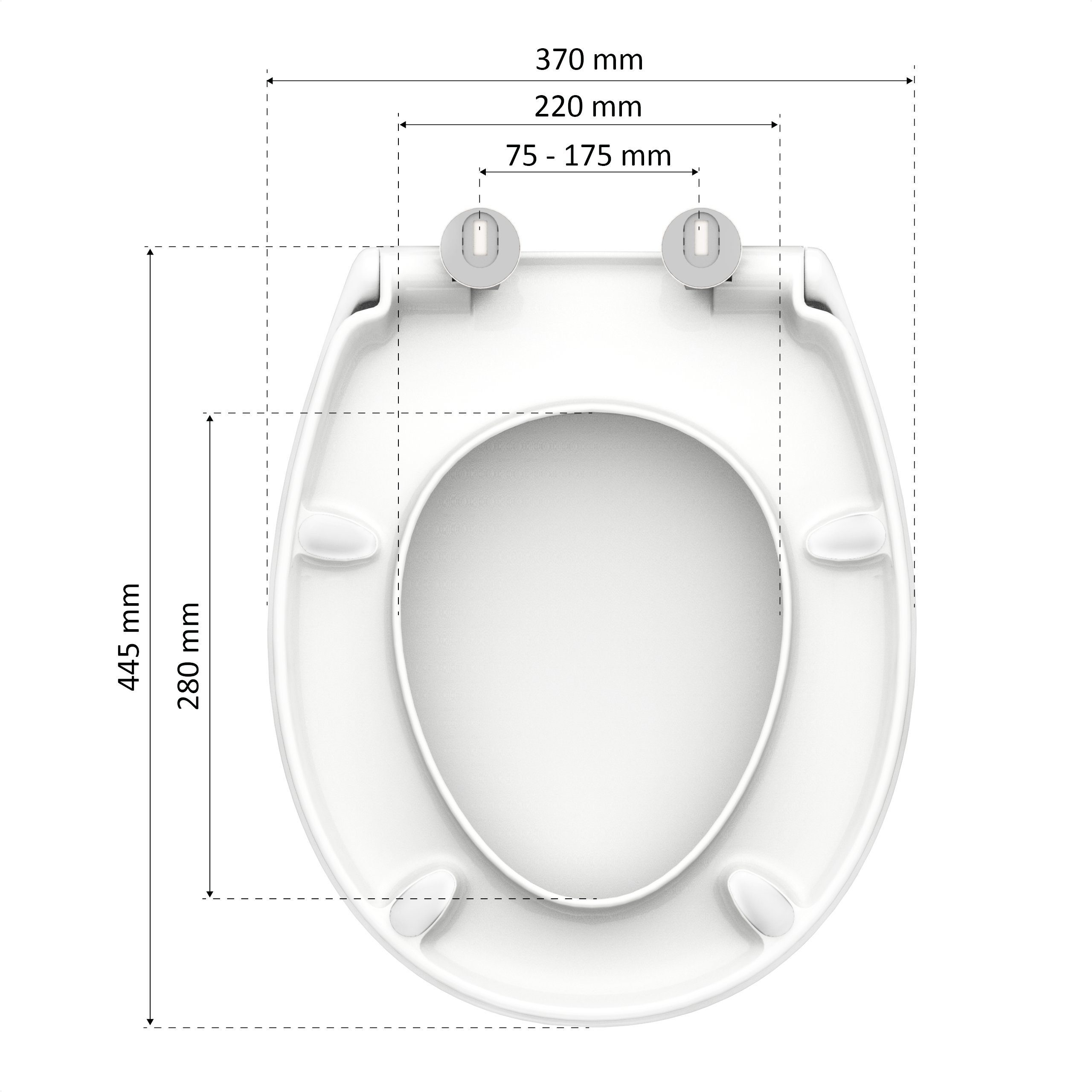 instmaier WC-Sitz Made in Germany, bakterienabweisendes duroplast, bis 250kg, weiß, mit Absenkautomatik, zur Reinigung abnehmbar