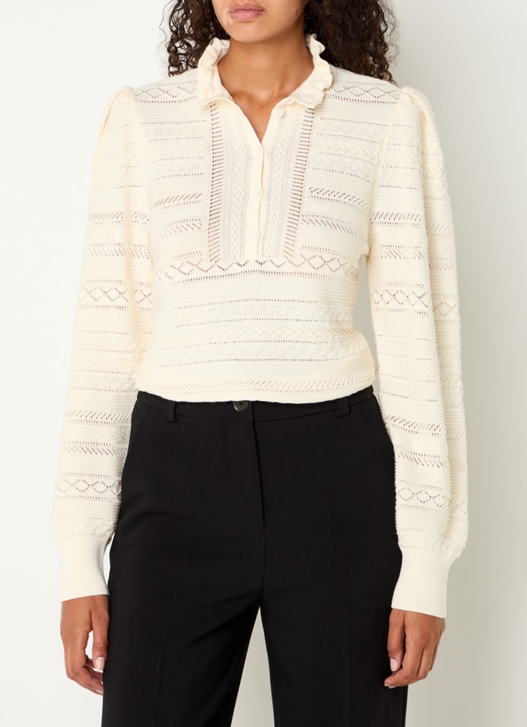 Cardigan gros Vinnie din material tricotat Ba&sh cu imprimeu texturat