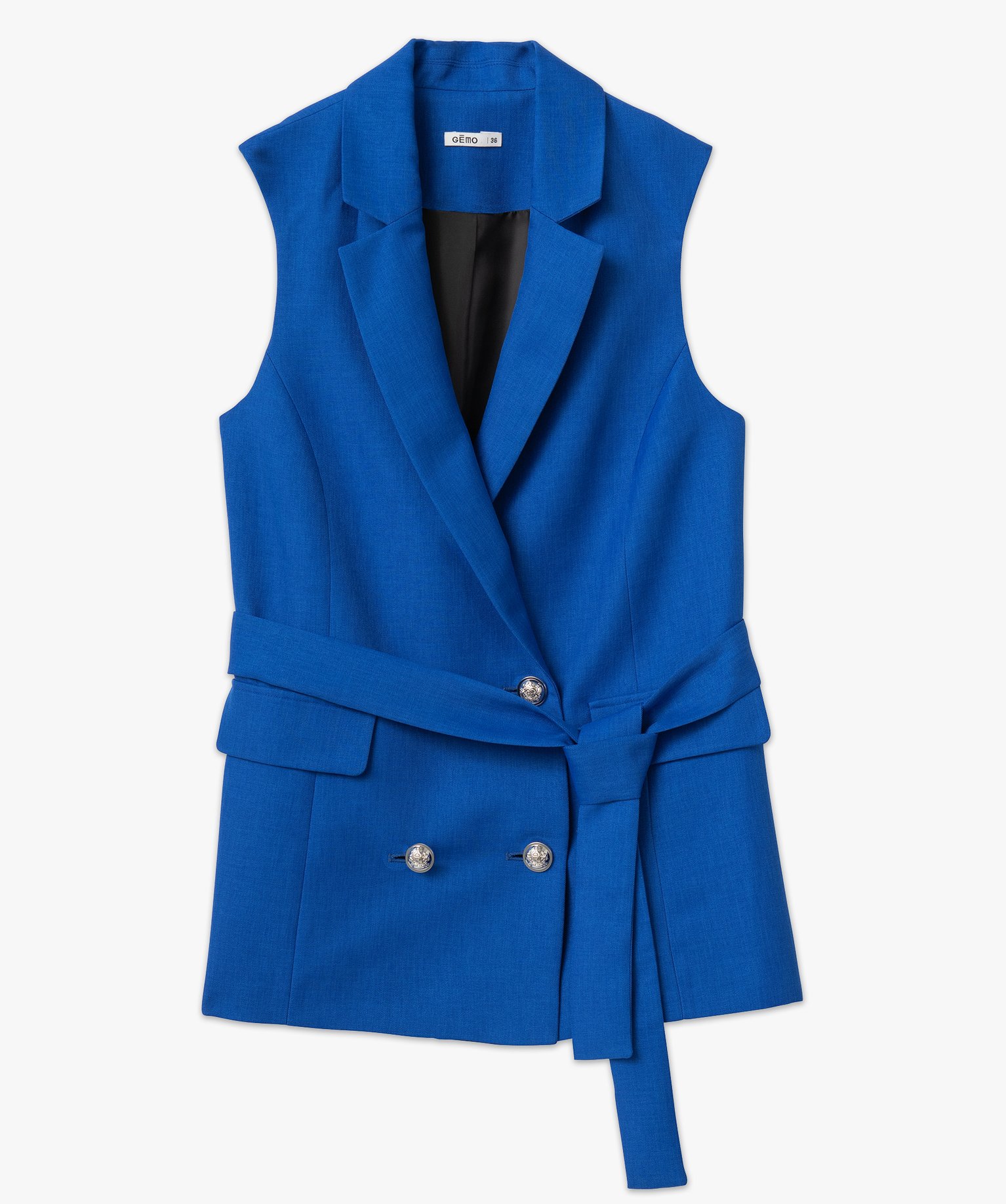 Veste de tailleur sans manches femme bleu | GEMO