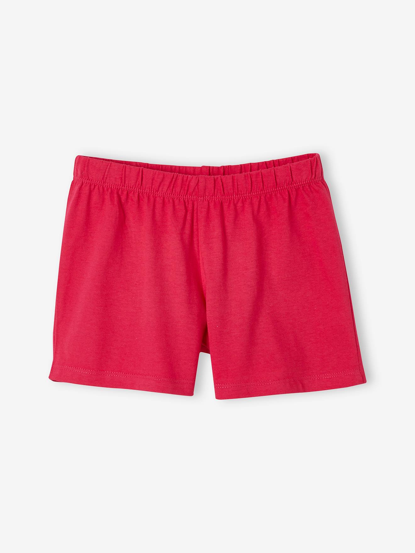 Vertbaudet 2er-Pack kurze Mädchen Schlafanzüge, Herzen Oeko-Tex - pack wollweiß