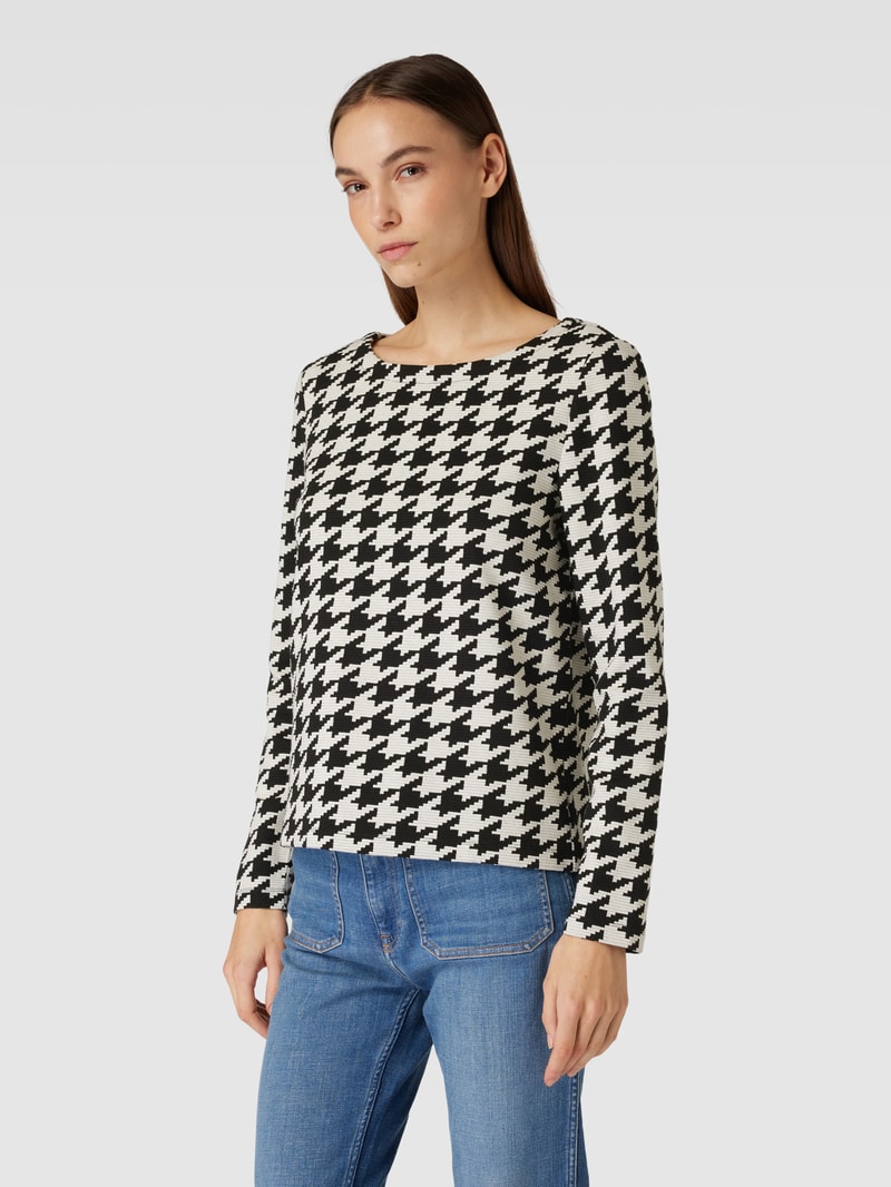 Pullover mit Hahnentrittmuster Modell 'Otto' in black