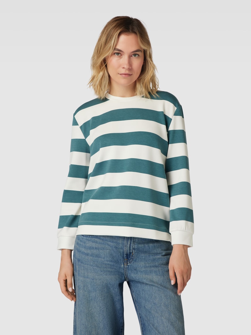 Pullover mit Streifenmuster in petrol