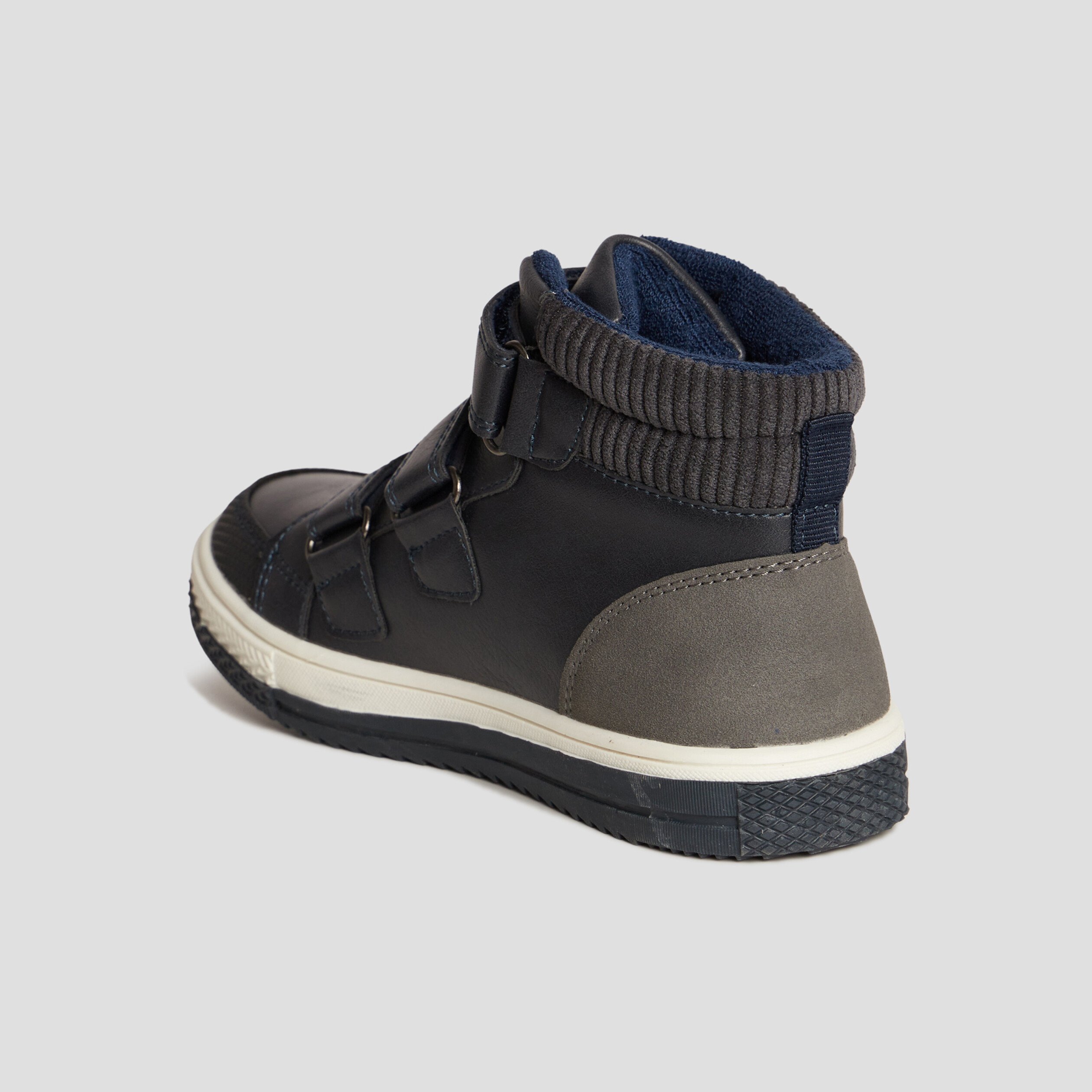 Baskets montantes Trappeur Kamil bleu marine garçon | La Halle