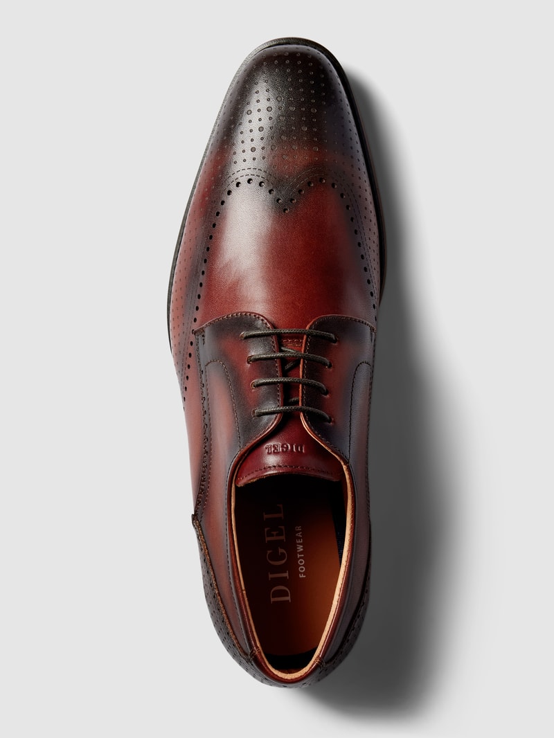 Derby-Schuhe aus Leder Modell 'SELLENG' in cognac