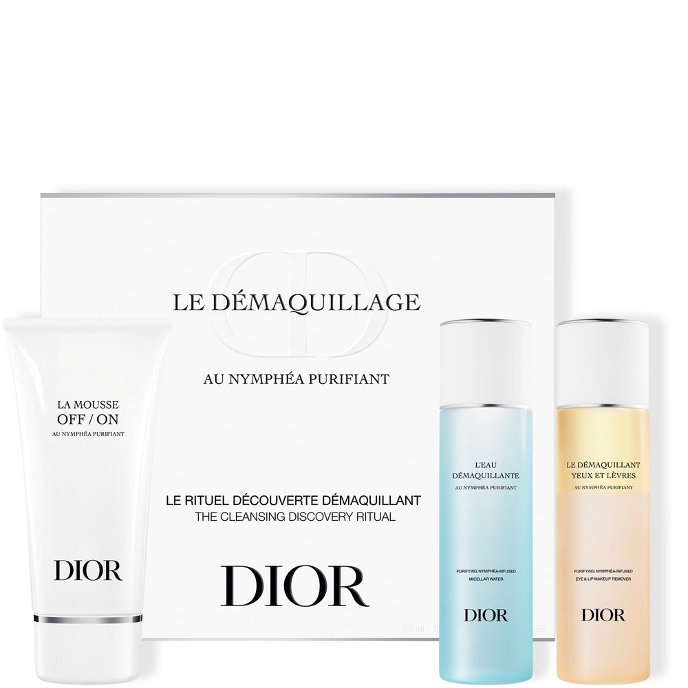DIOR Le Démaquillage au Nymphéa Coffret Cadeau - Mousse nettoyante, eaumicellaire, démaquillant yeux et lèvres