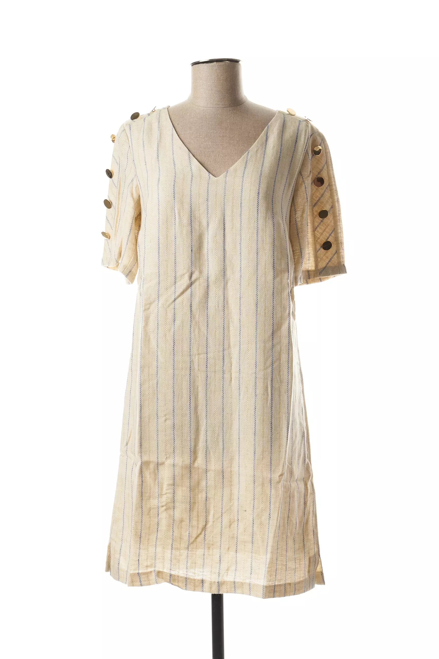 Julie Guerlande Robes Mi Longues Femme couleur beige